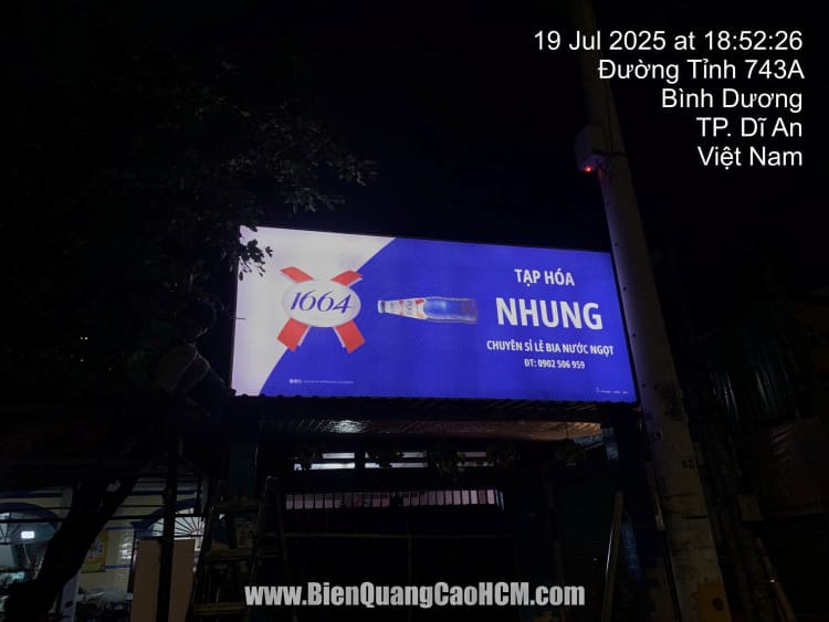 bảng hiệu tạp hóa Nhung tại Bình Dương