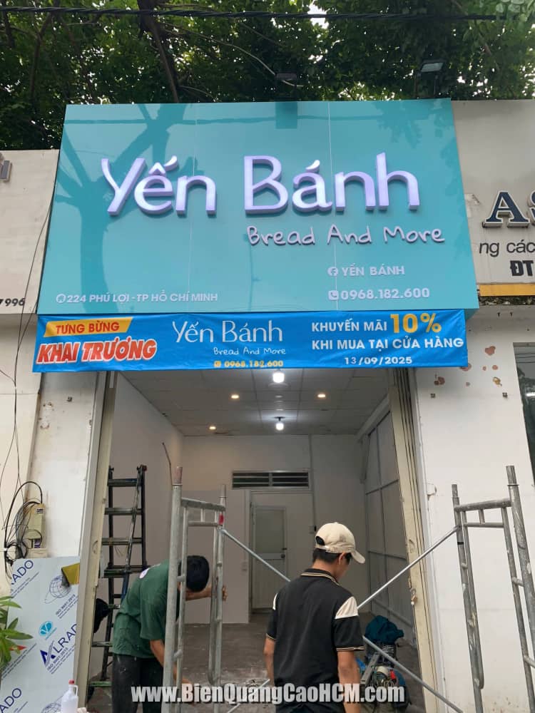 Lắp đặt bảng hiệu alu chữ nổi tại TP.HCM