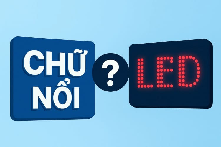 Nên chọn bảng hiệu đèn LED hay chữ nổi So sánh chi tiết để bạn quyết định đúng