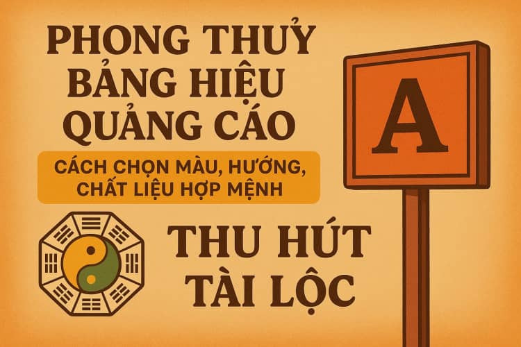 Phong Thủy Bảng Hiệu Chọn Màu – Hướng – Chất Liệu Hợp Mệnh