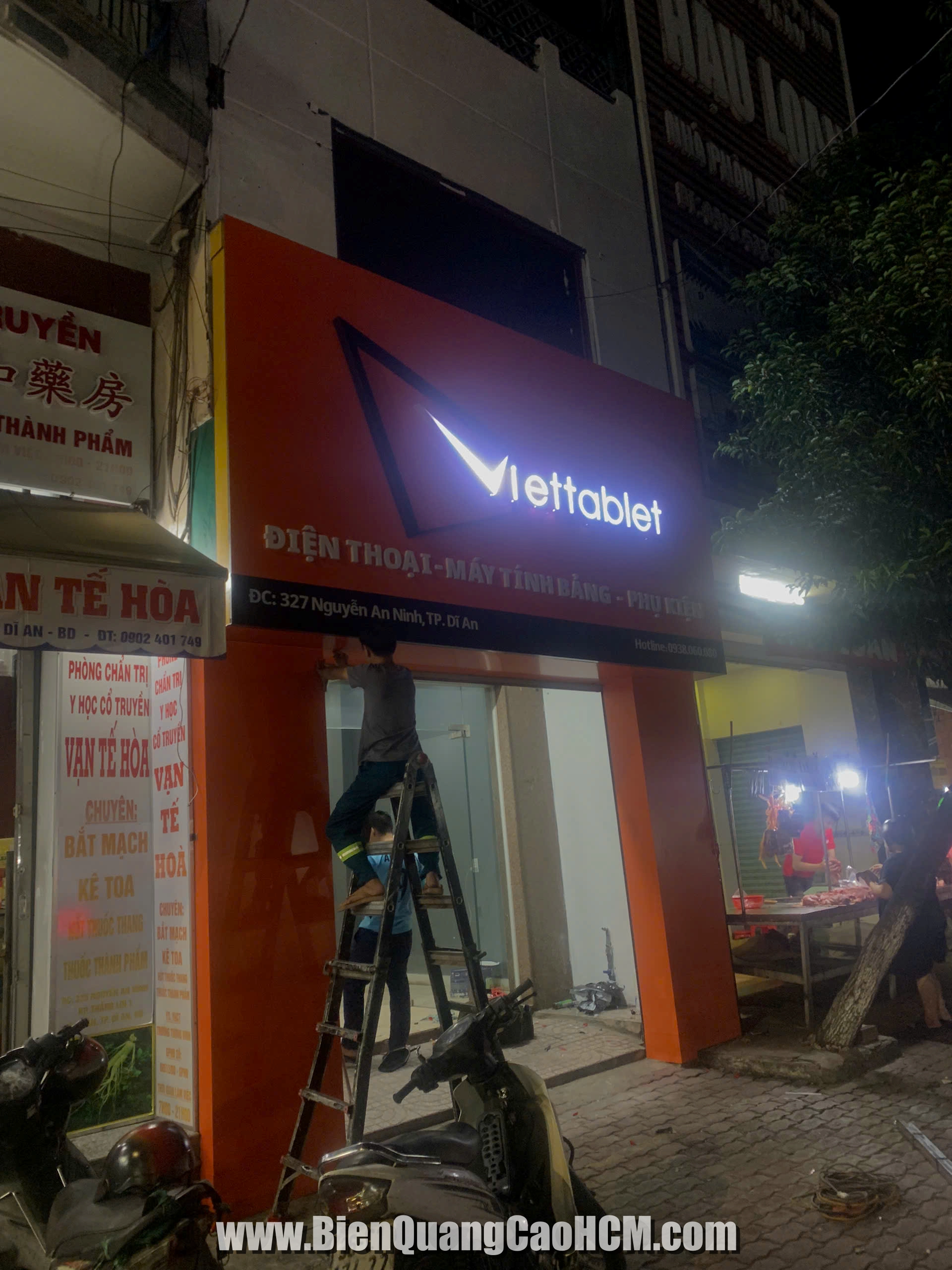 bảng hiệu shop điện thoại đẹp tại Bình dương
