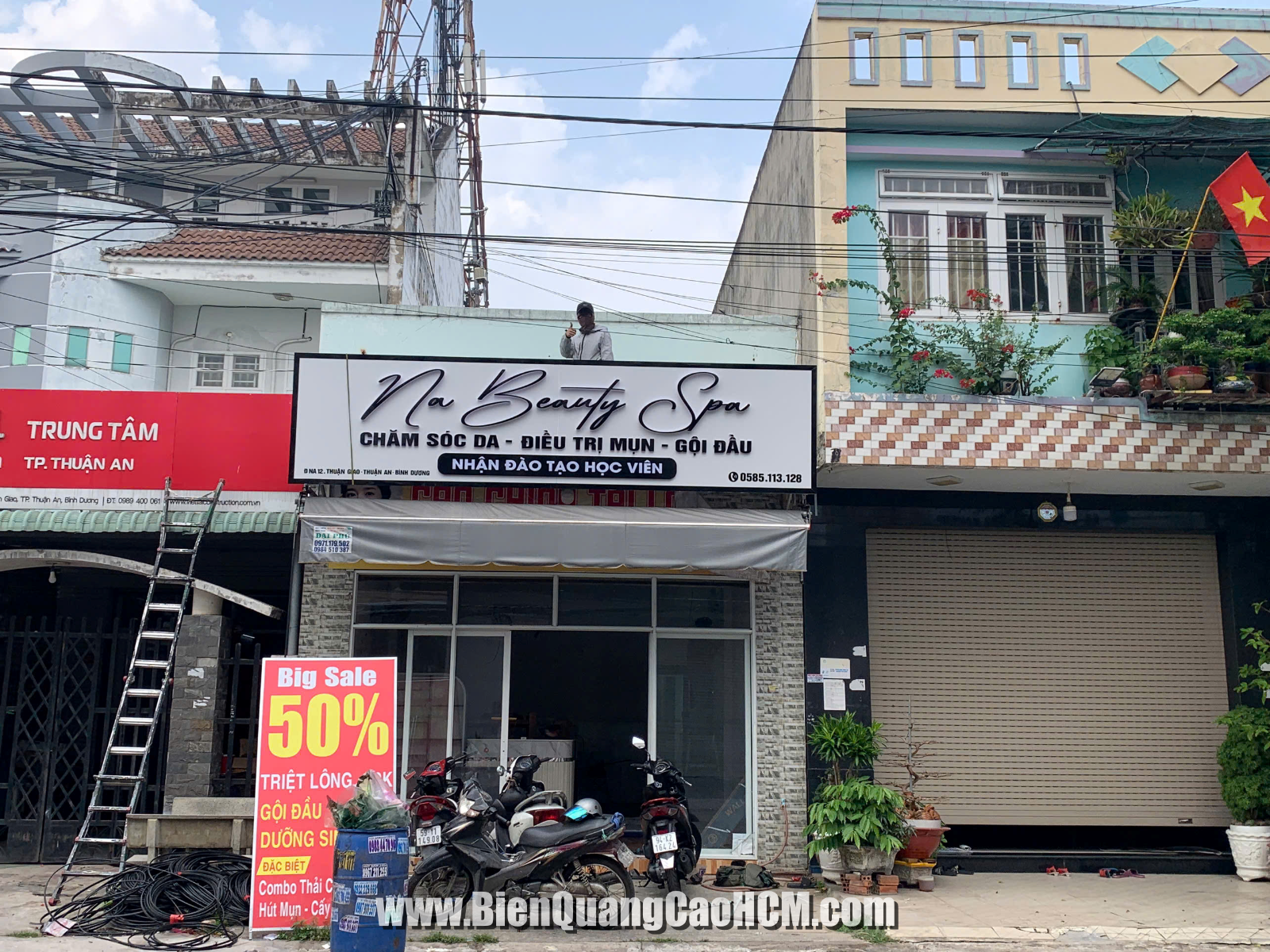 thi công bảng hiệu spa chữ nổi đẹp tại HCM