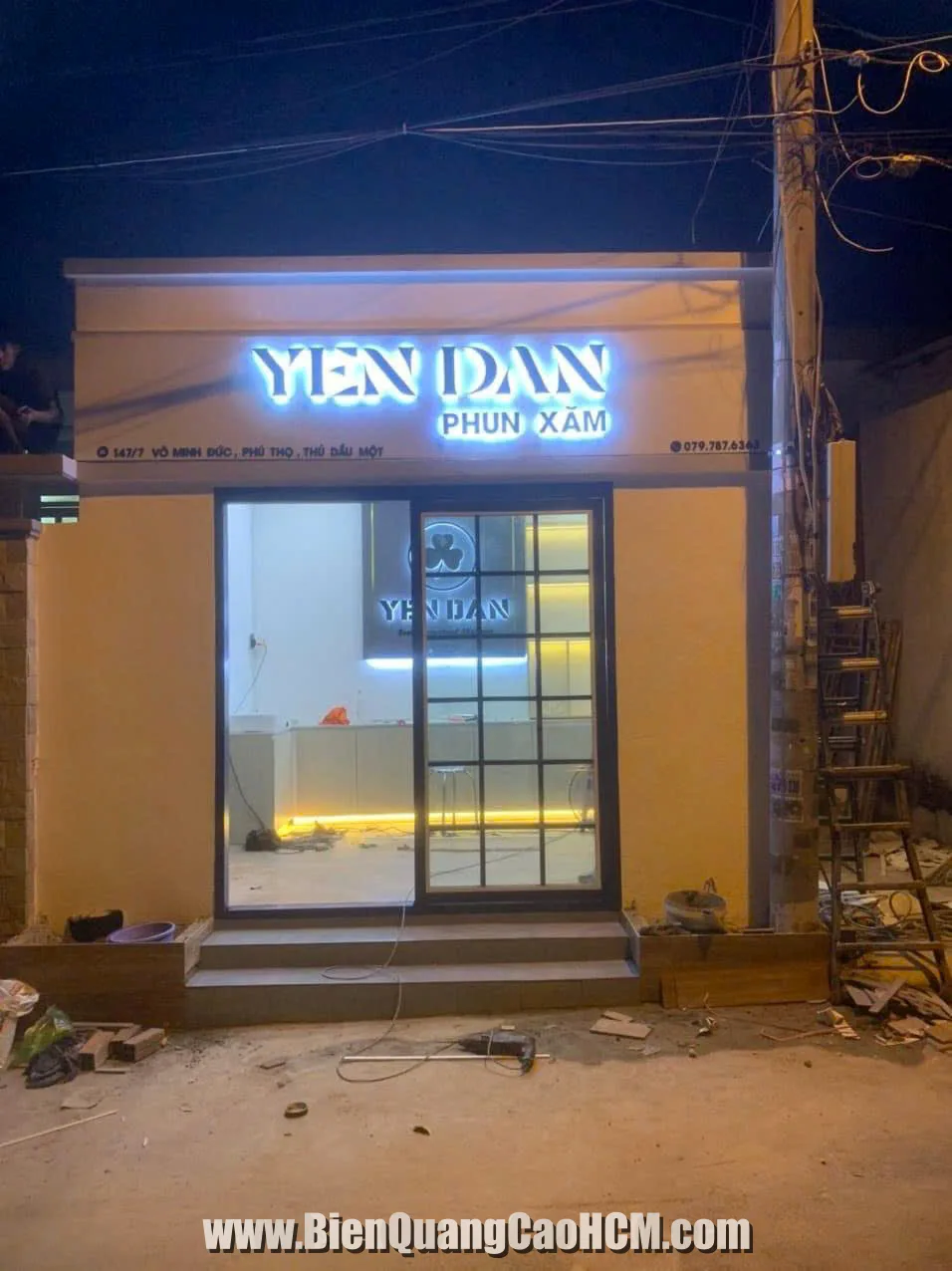 bảng hiệu Yến Đan Phun Xăm Thủ Dầu Một Bình Dương