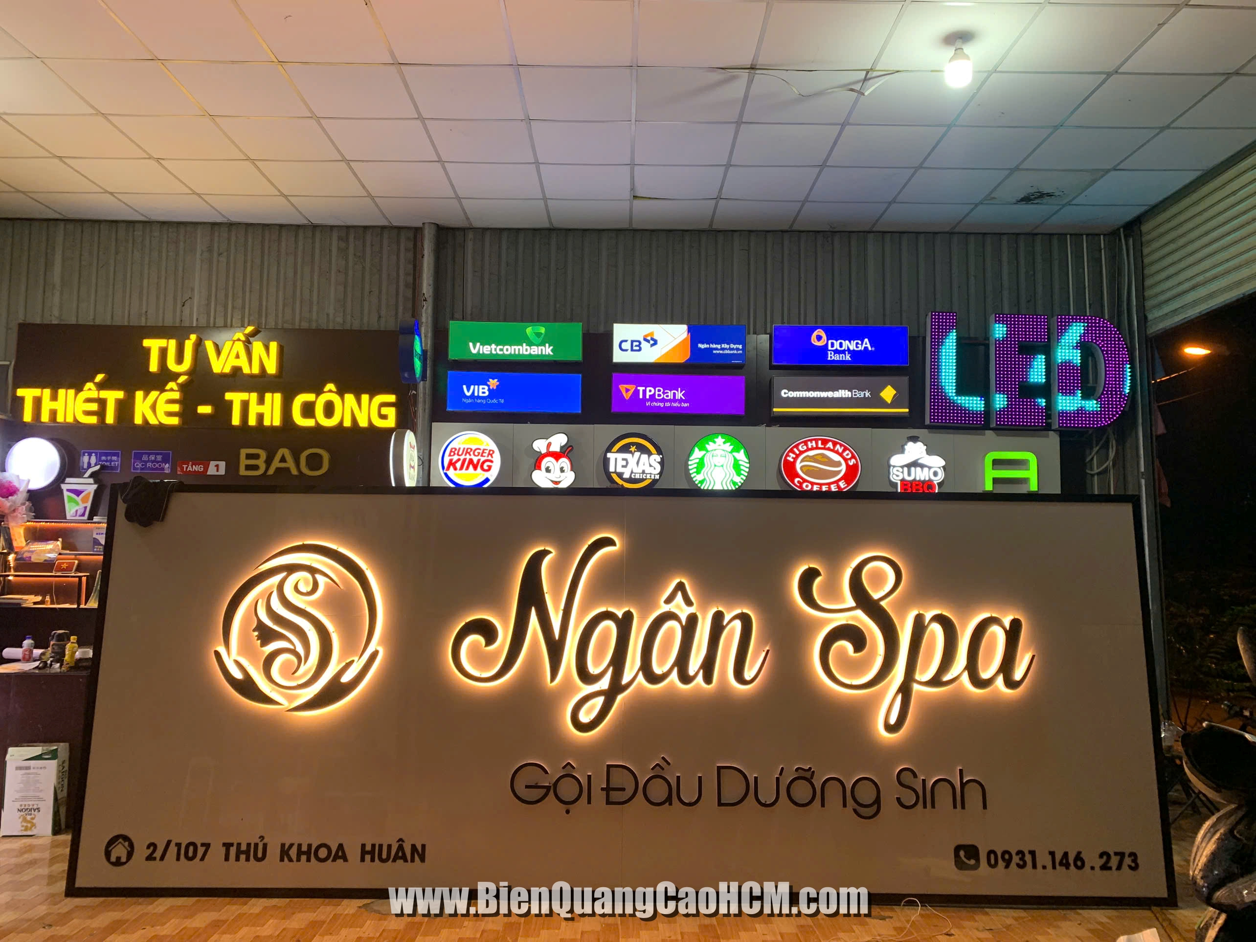 Bảng hiệu Spa đẹp tại TPHCM