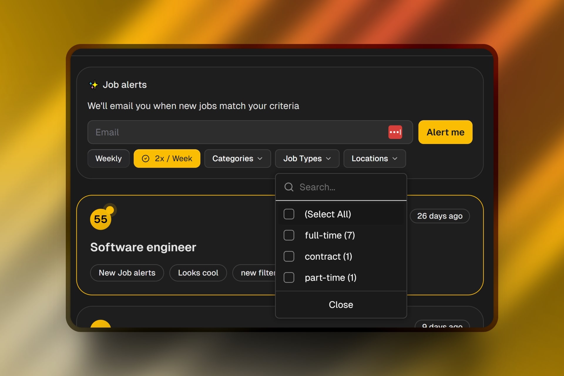Advanced filters for subscribers
