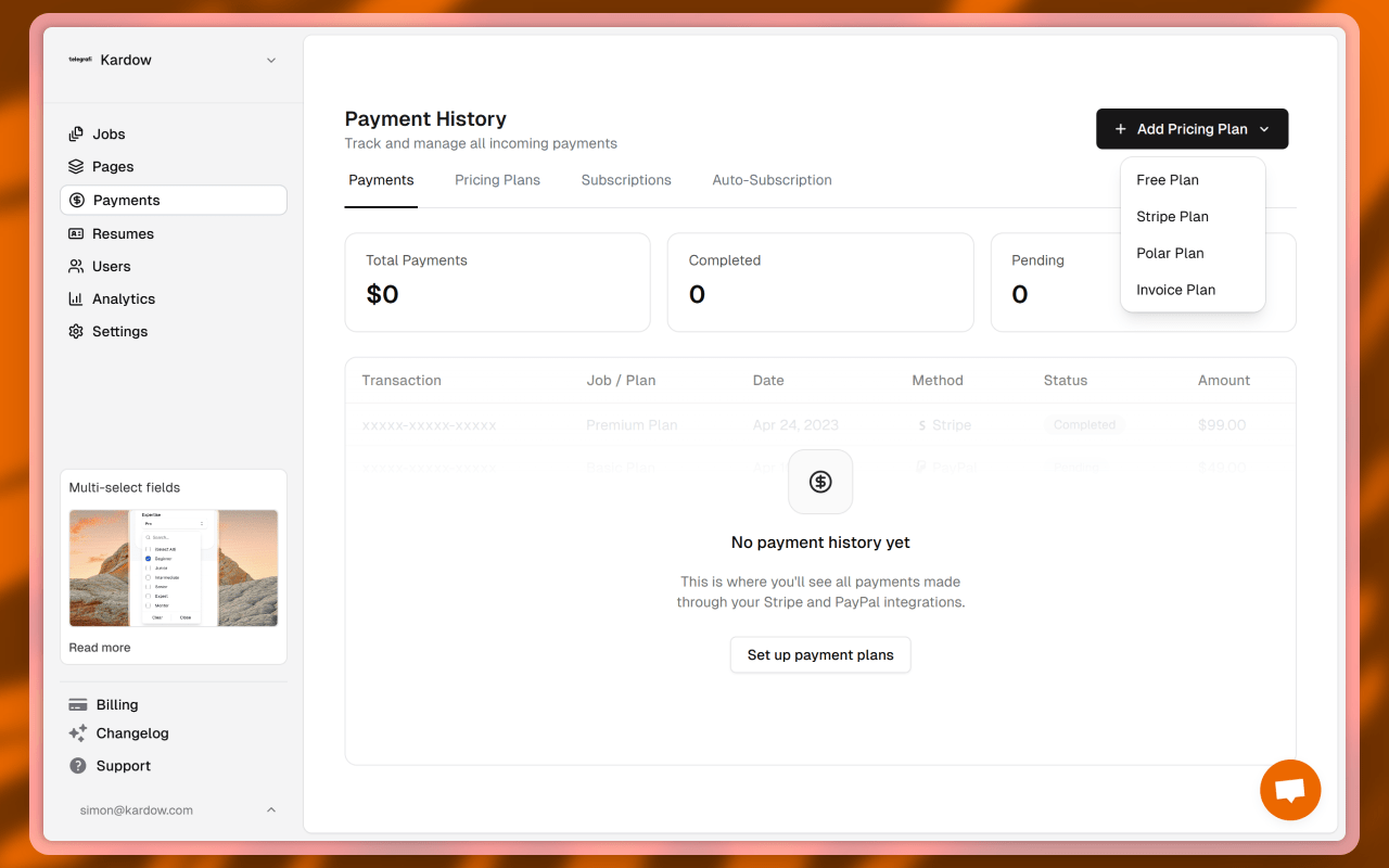 Improved Payment UI