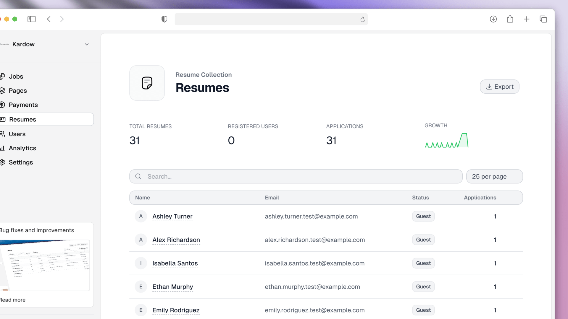 Improved Resume Search