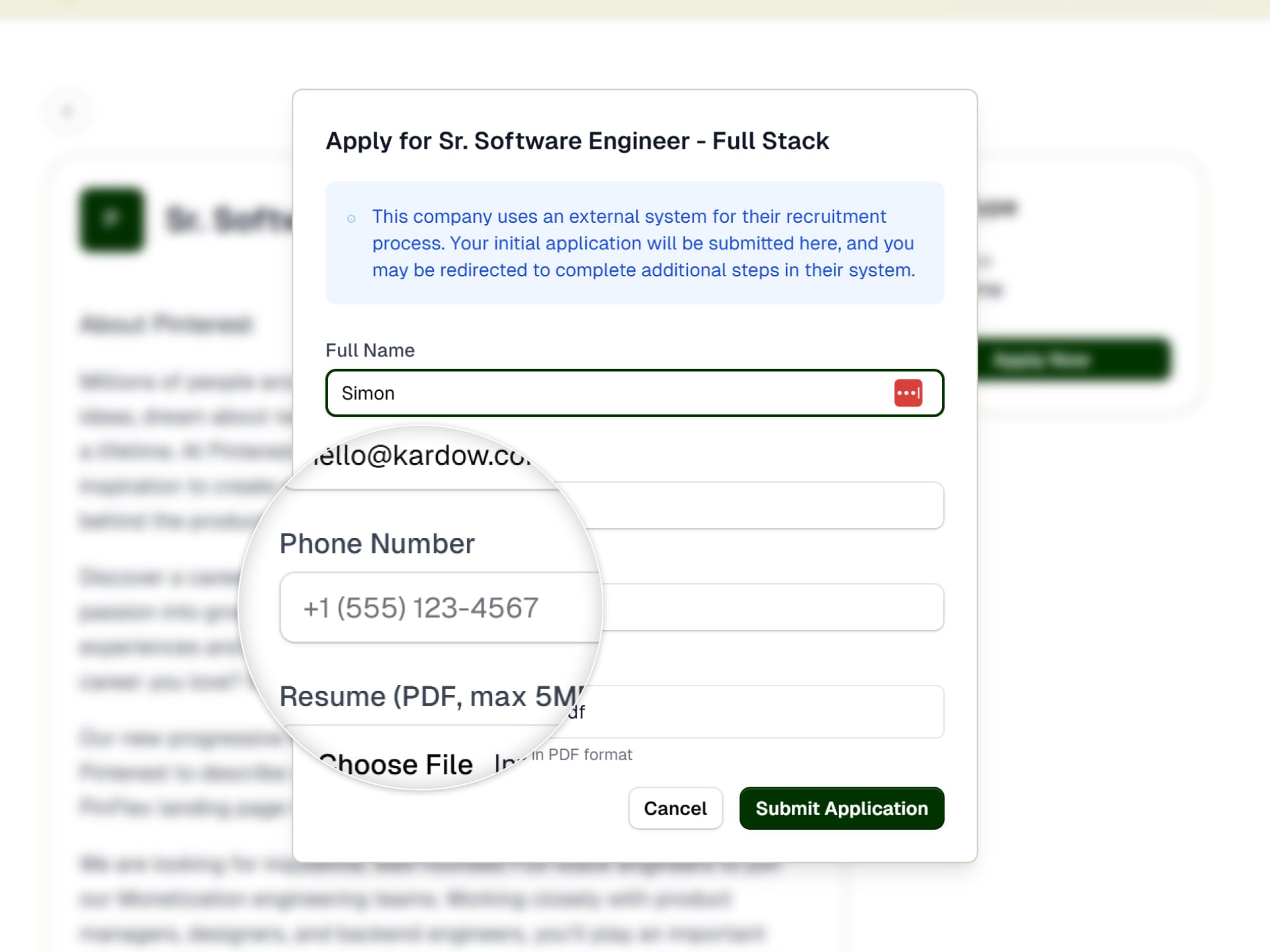 Phone Number Field in External Forms