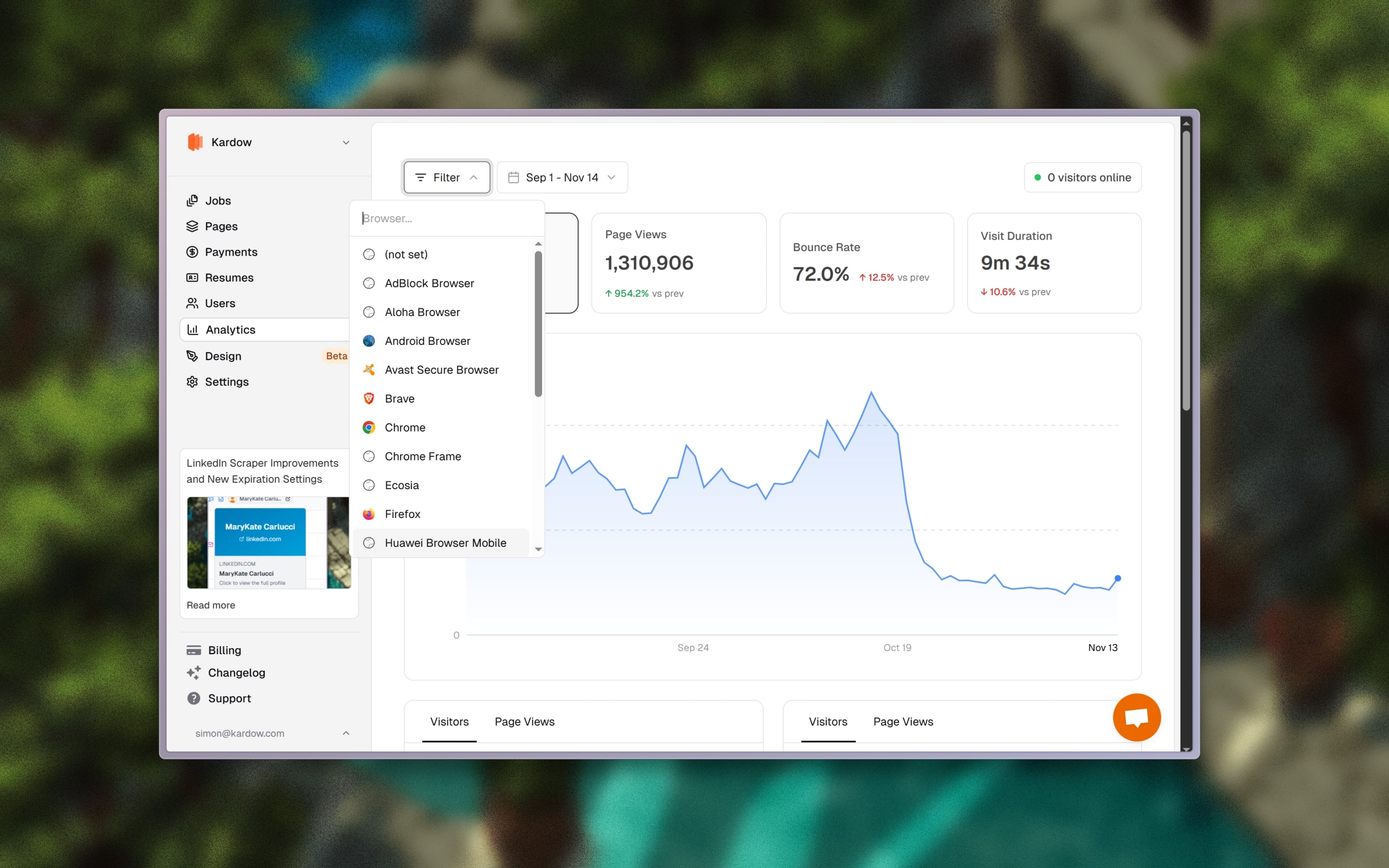 Analytics Accuracy and Filter Improvements