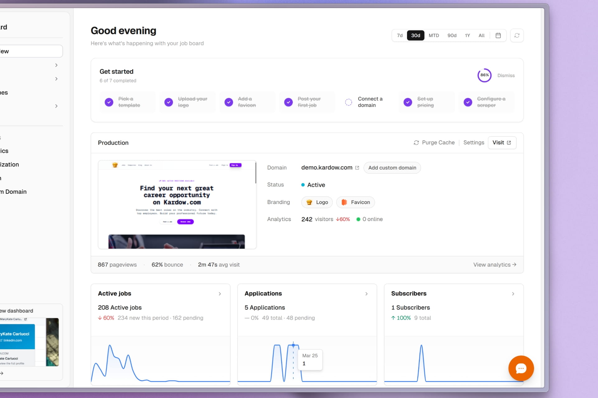 New overview dashboard