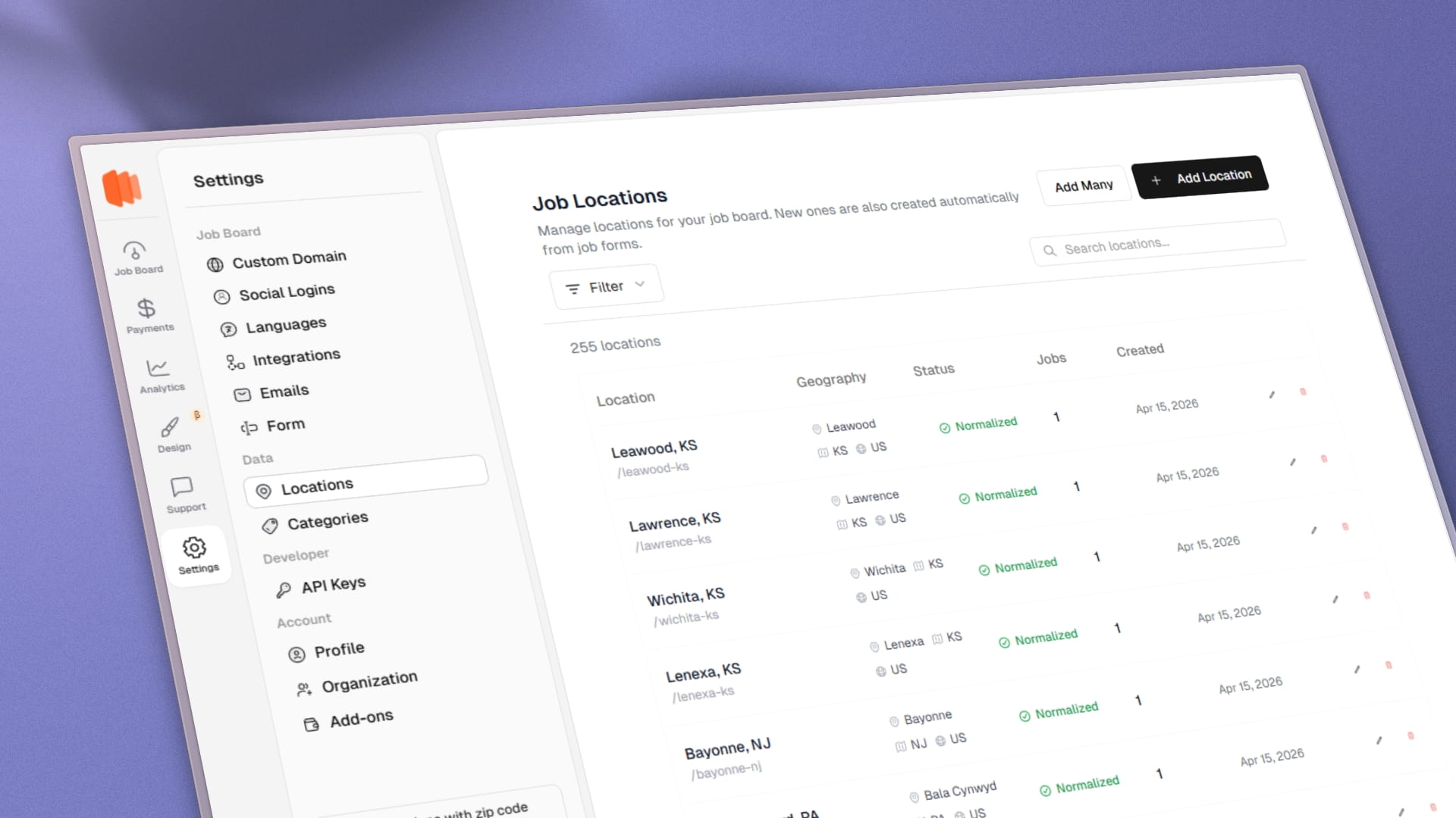 Smarter locations with timezone, and location types