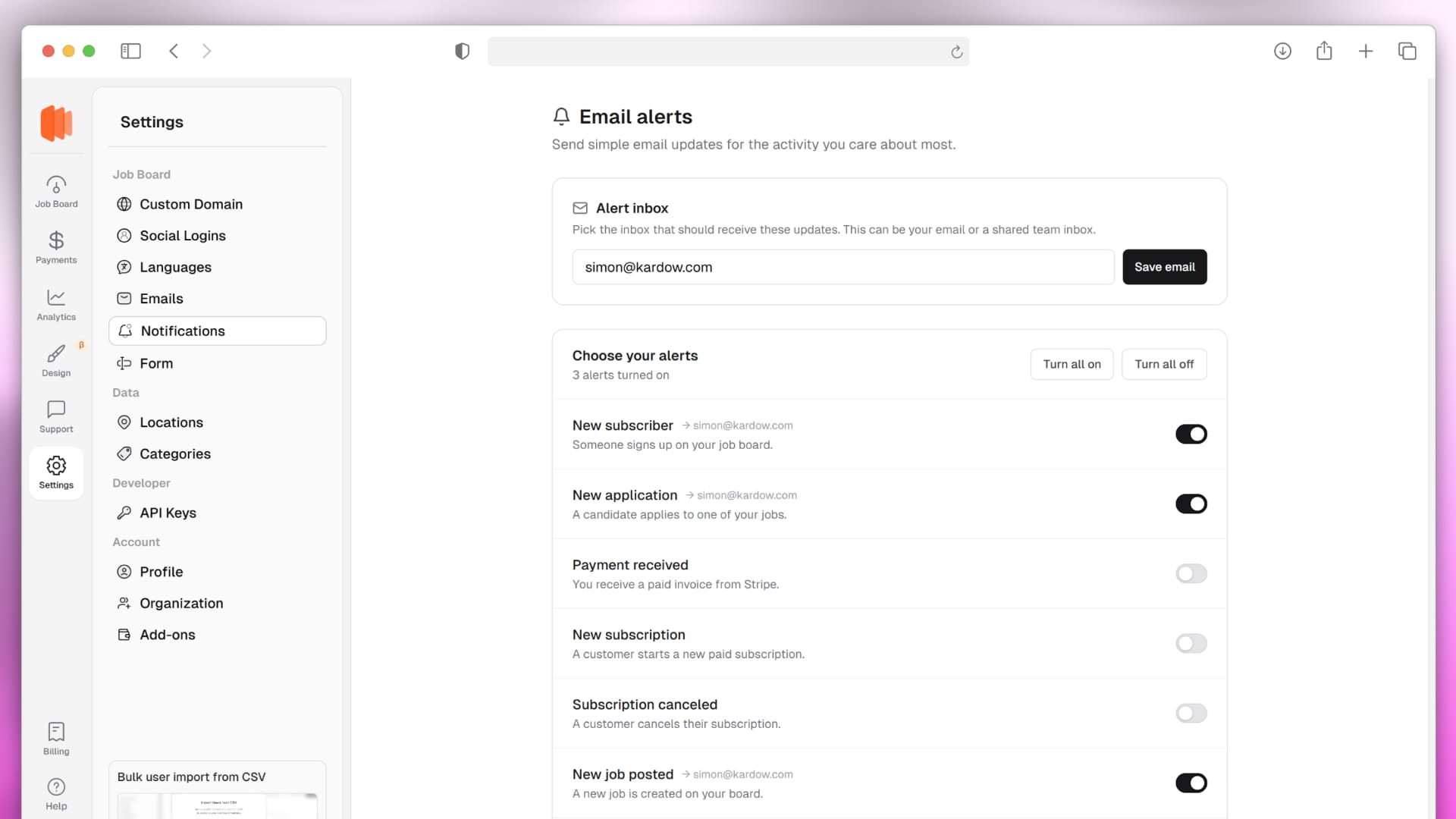 Improved notification system