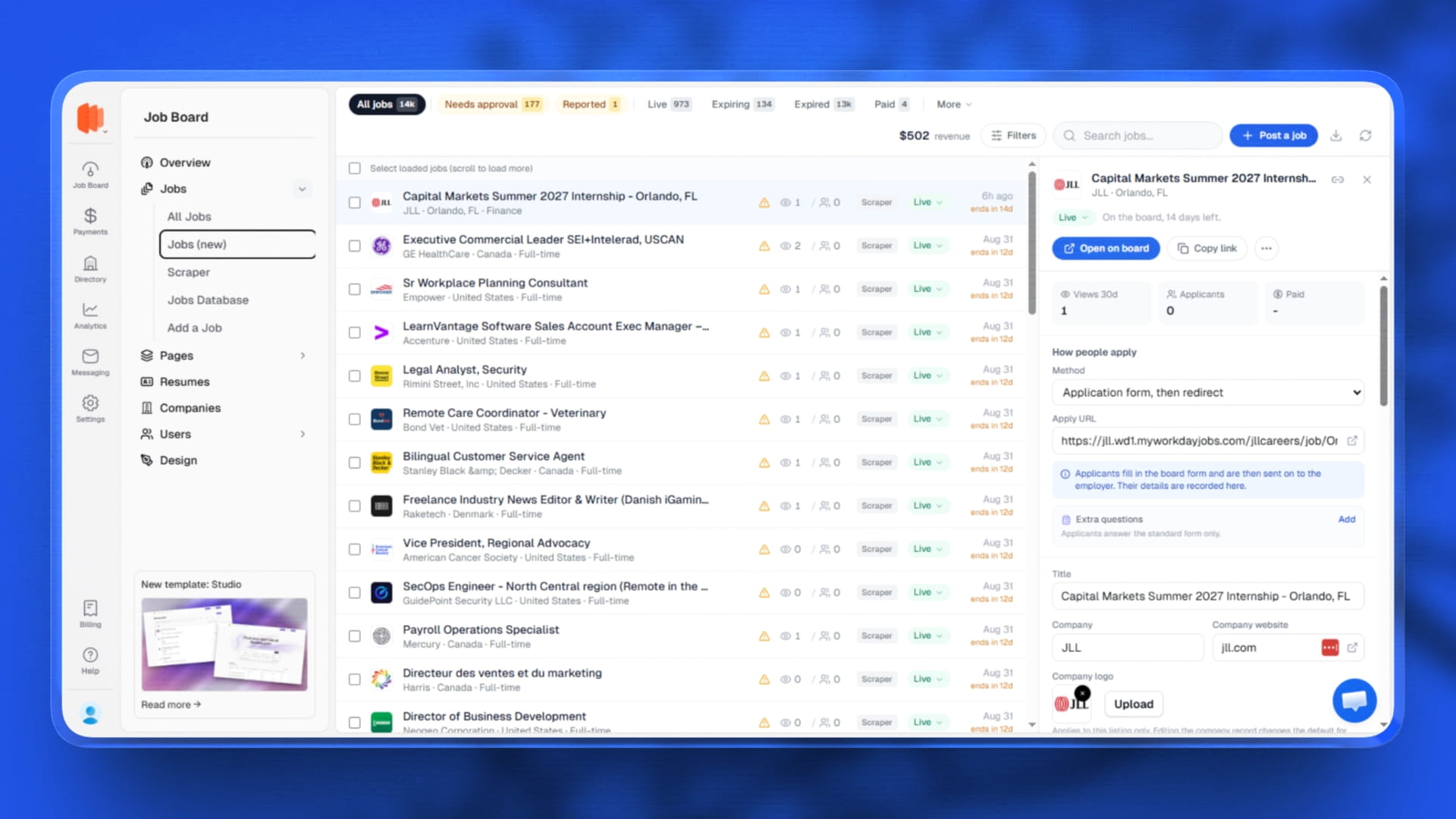 A new Jobs page, and deleting a job is no longer permanent