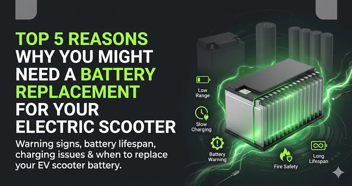 Battery replacement for electric scooter