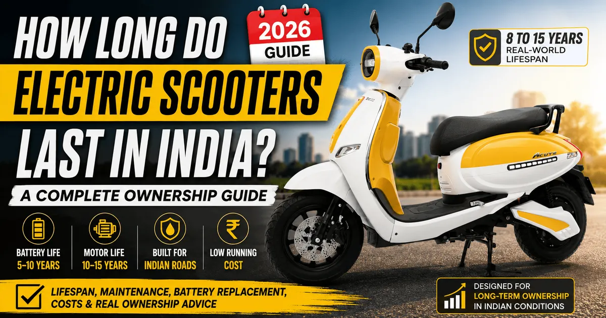 How long does an electric scooter last in India