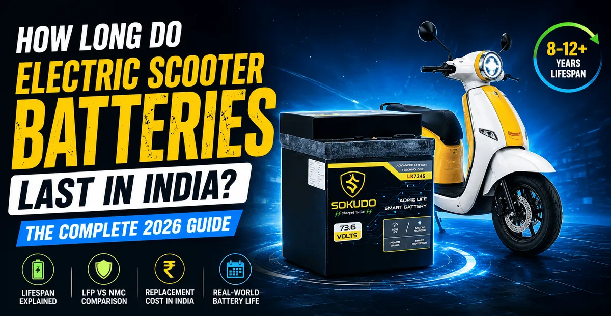 How long the batteries of electric scooters last in inida.