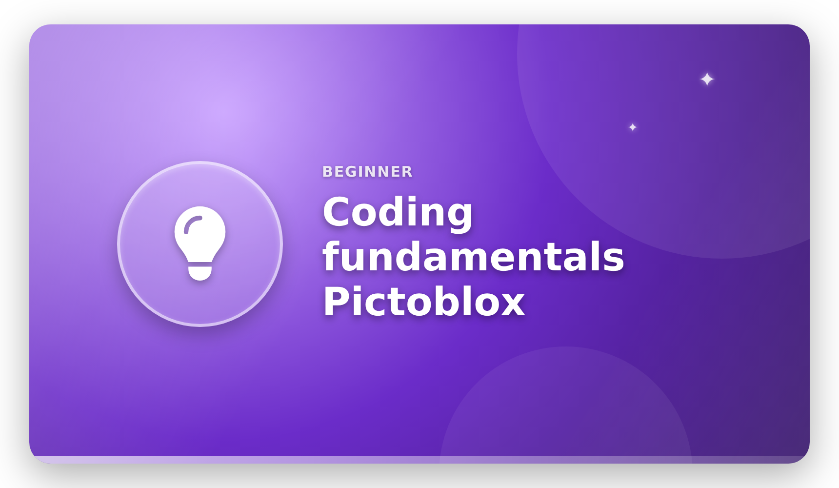 Coding fundamentals Pictoblox
