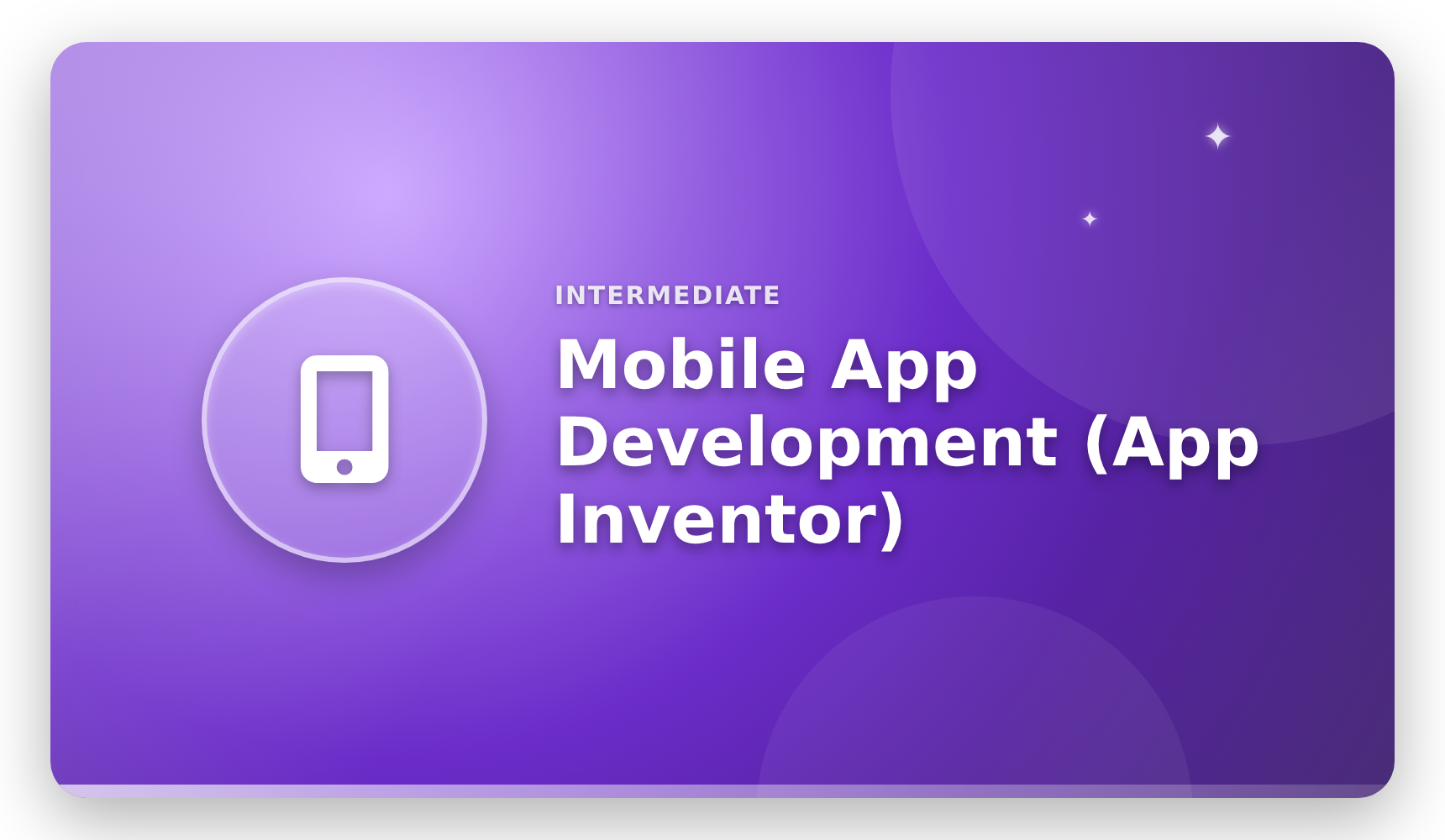 Mobile App Development (App Inventor)