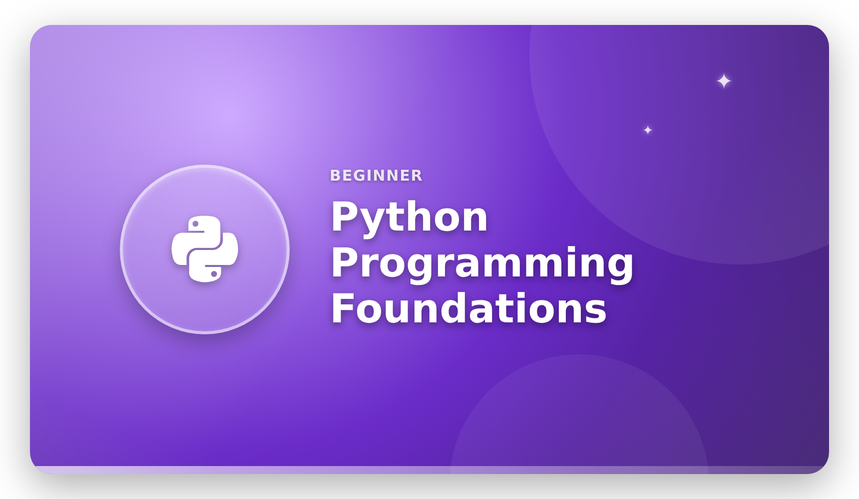 Python Programming Foundations
