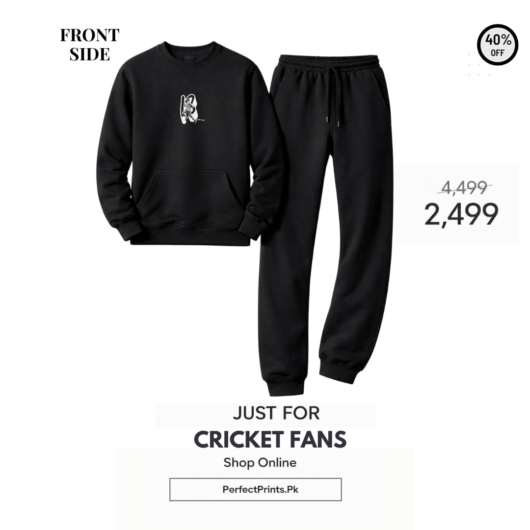 Best Power Look Cricket Wear – Virat Kohli Black Cricket Tracksuit with No. 18 Print