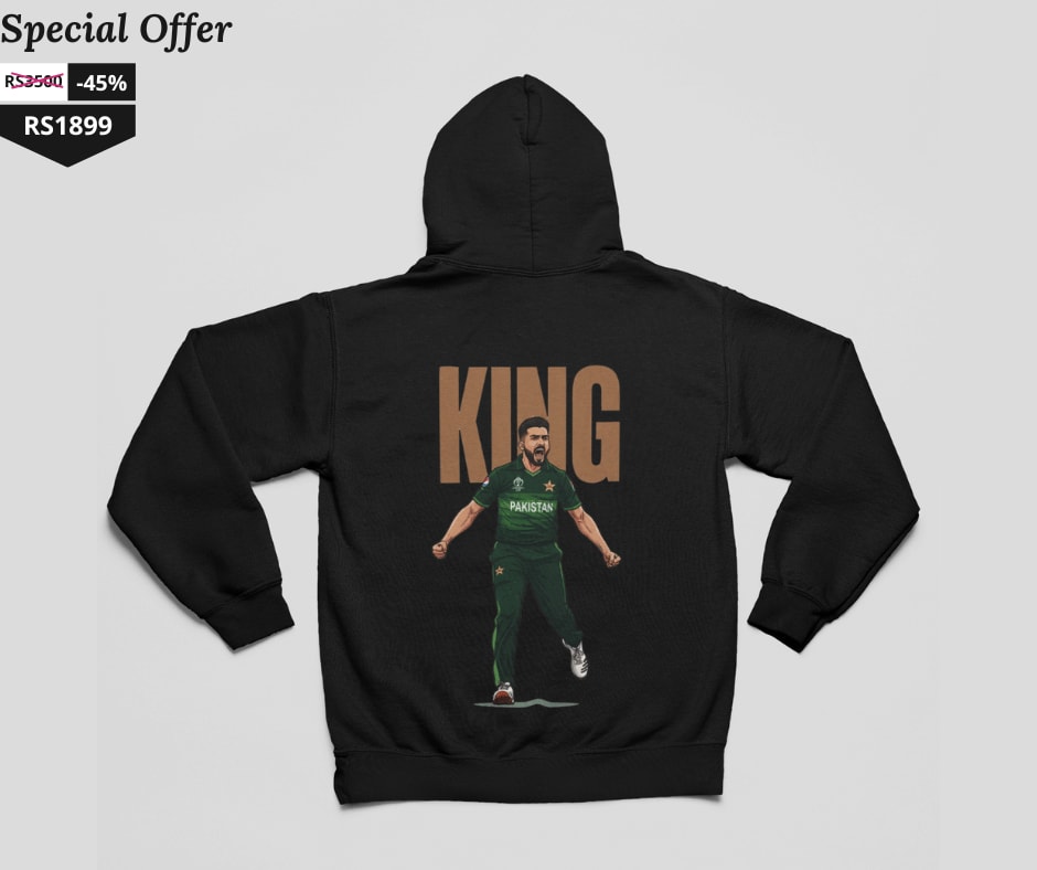 Authentic Muhammad Amir Cricket Hoodie - Only Rs. 1,899 (Was Rs. 3,500) | Fast Delivery