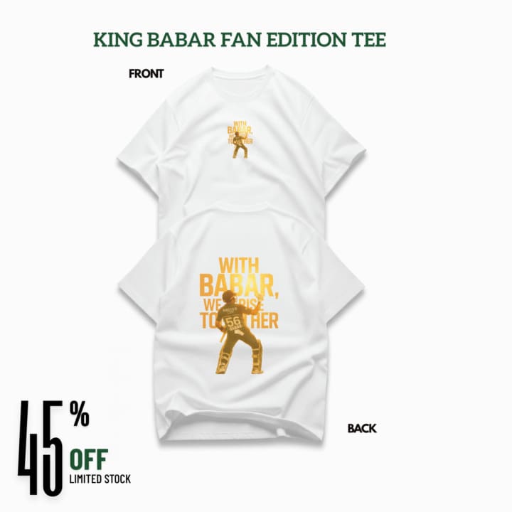 Be the Trendsetter with Oversized Babar Azam T-Shirt: #56 Design You’ll Love