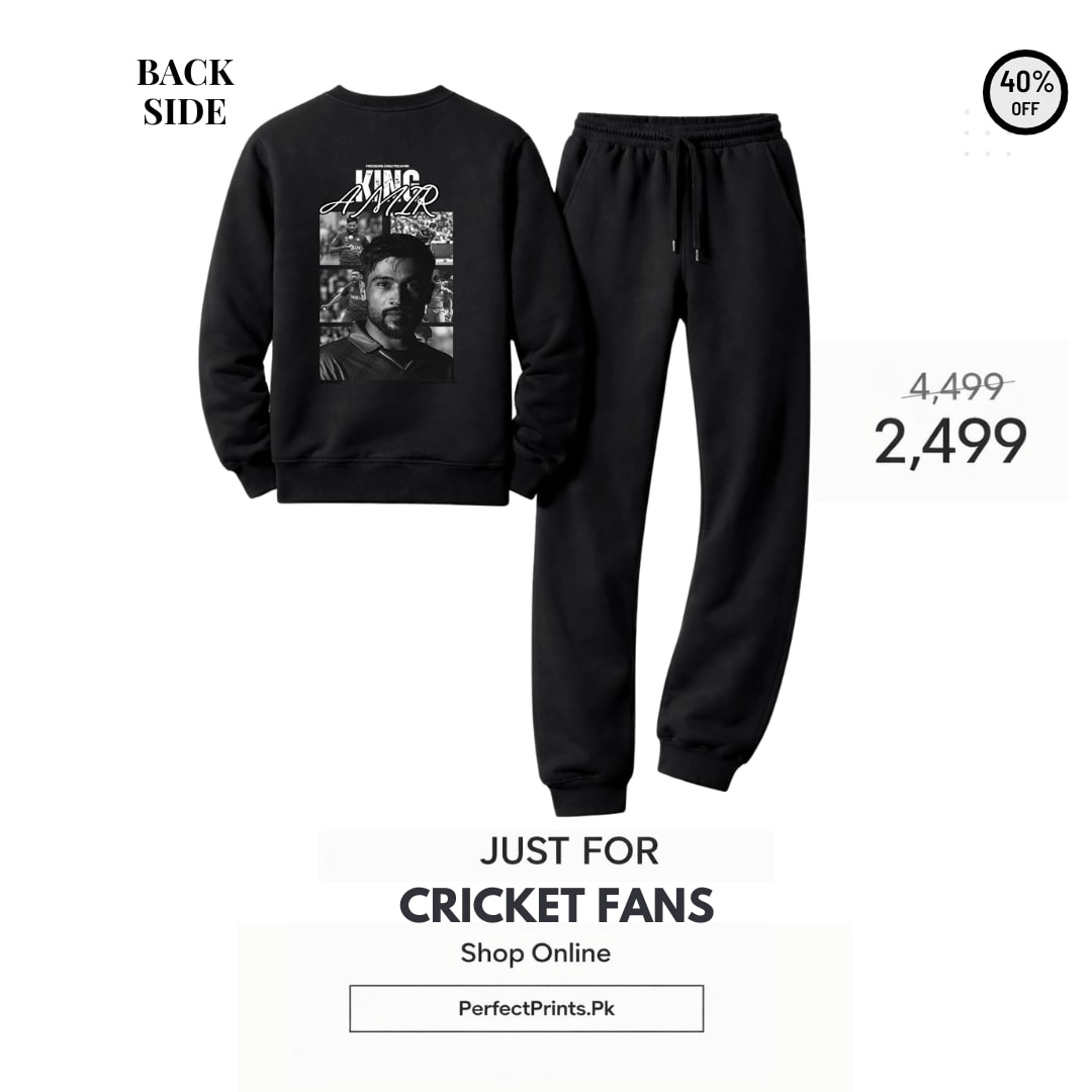 Muhammad Amir – Left Arm Magic Cricket Cricket Tracksuit | High Quality Print