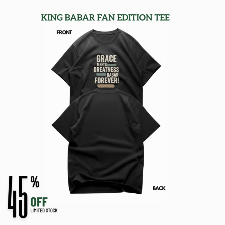 Fresh and Fashionable Oversized Babar Azam T-Shirt: #56 Design for Ultimate Comfort