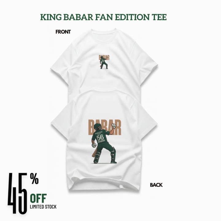 Best Rock Your Look with Oversized Babar Azam T-Shirt: Design #56 That Turns Heads