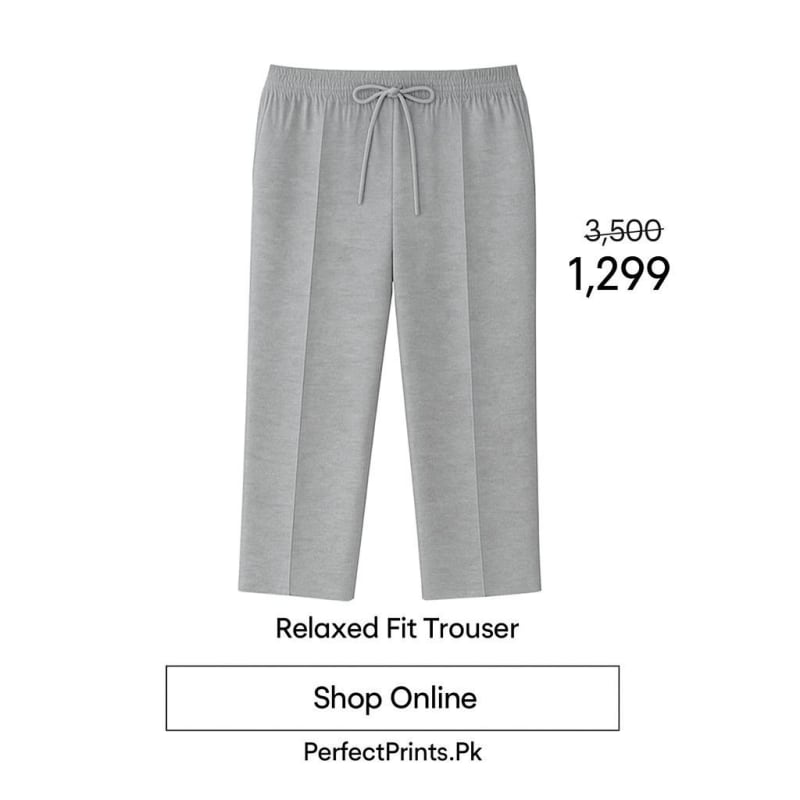 Men’s Relaxed Fit Trouser – Light Grey