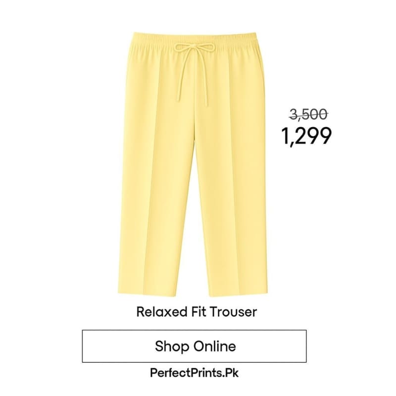 Men’s Relaxed Fit Trouser – Lemon