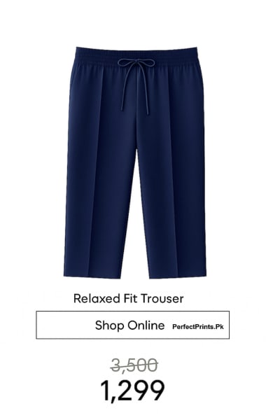 Men’s Relaxed Fit Trouser – Navy Blue