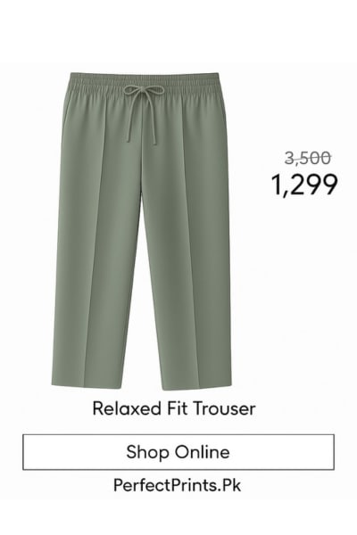Menβs Relaxed Fit Trouser β Olive Green