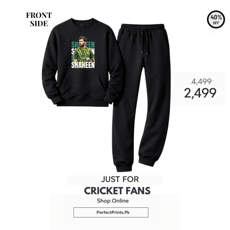 Champion Vibes Premium Fan Cricket Tracksuit – Shaheen Shah Afridi Cricket Tracksuit