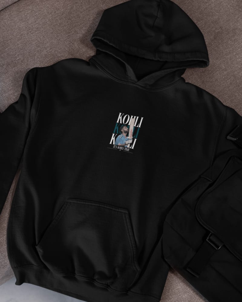 Black Limited Edition Virat Kohli Cricket Hoodie | No. 18 Fan Favorite