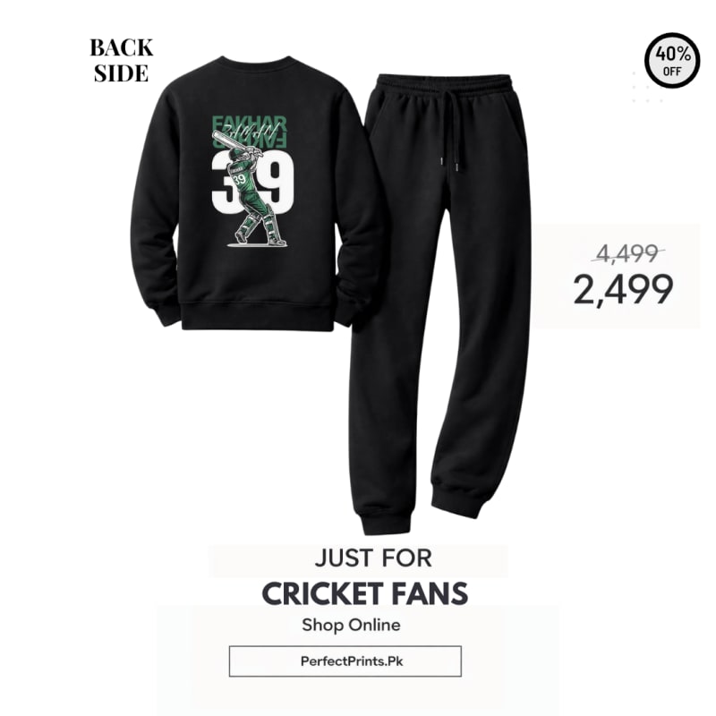 Fakhar Zaman Premium Cricket Cricket Tracksuit | Comfortable & Stylish | Perfect Prints | Rs. 2499