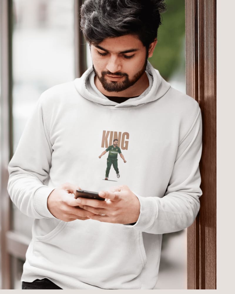 Wear Your Hero - Muhammad Amir Official Cricket Hoodie | Perfect Prints | Huge 45% Discount