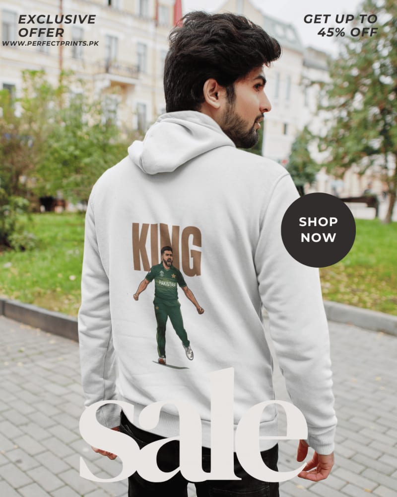 Wear Your Hero - Muhammad Amir Official Cricket Hoodie | Perfect Prints | Huge 45% Discount