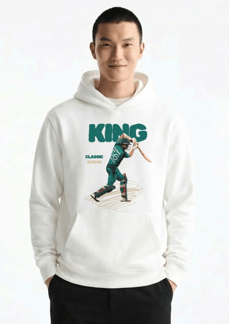 Babar Azam Printed Cricket Fan Premium Hoodie