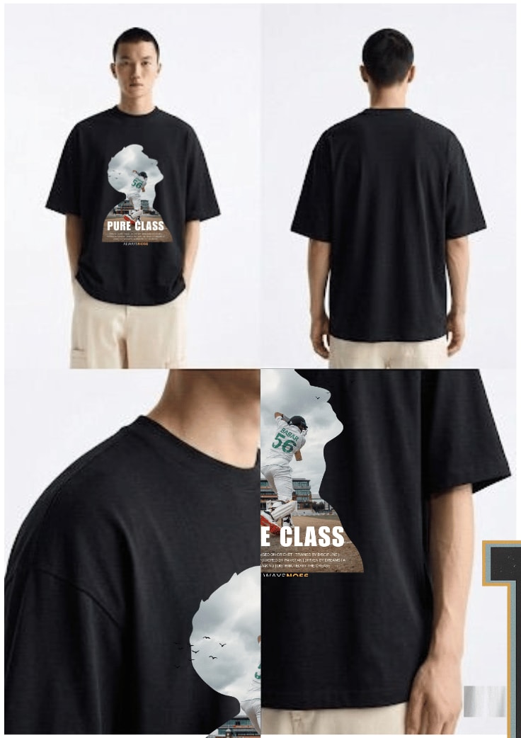 King Babar Azam Graphic Design Sports T-Shirt