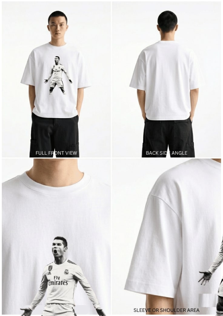 CR7 Football Printed T-Shirt | Premium Quality | COD Available | Poora Pakistan Delivery