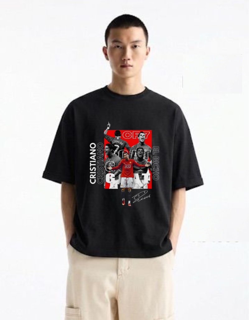 GOAT Edition — Ronaldo Printed T-Shirt | Soft Cotton | Limited Stock | Perfect Prints