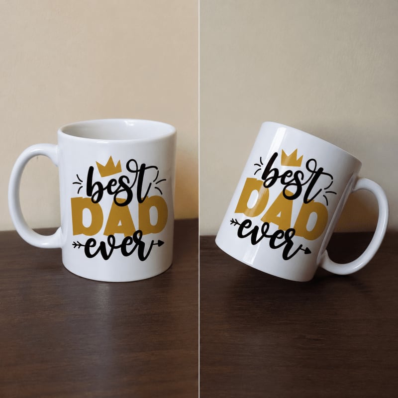 Best Dad Ever White Ceramic Mug — Father's Day Special | PerfectPrints.pk