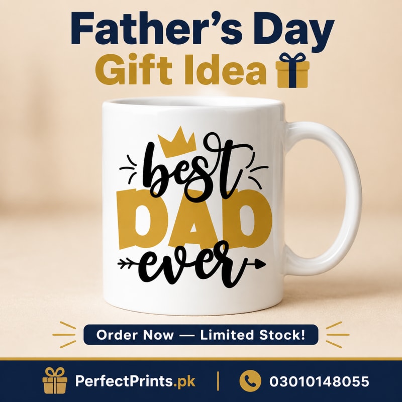Best Dad Ever White Ceramic Mug — Father's Day Special | PerfectPrints.pk