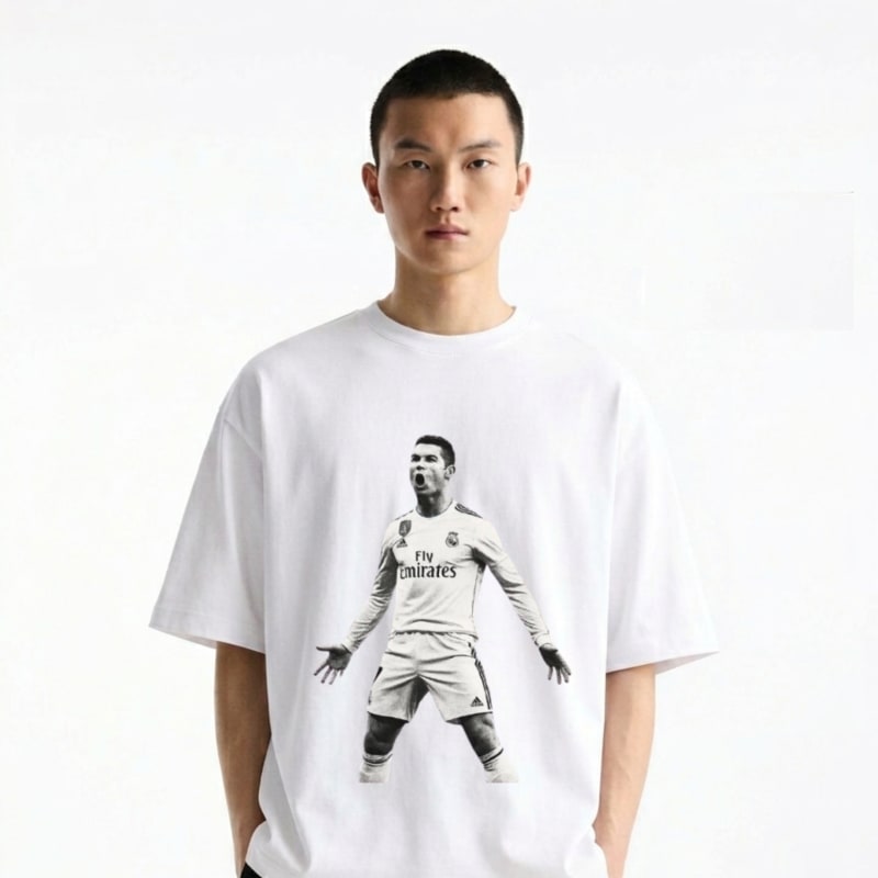 CR7 Football Printed T-Shirt | Premium Quality | COD Available | Poora Pakistan Delivery