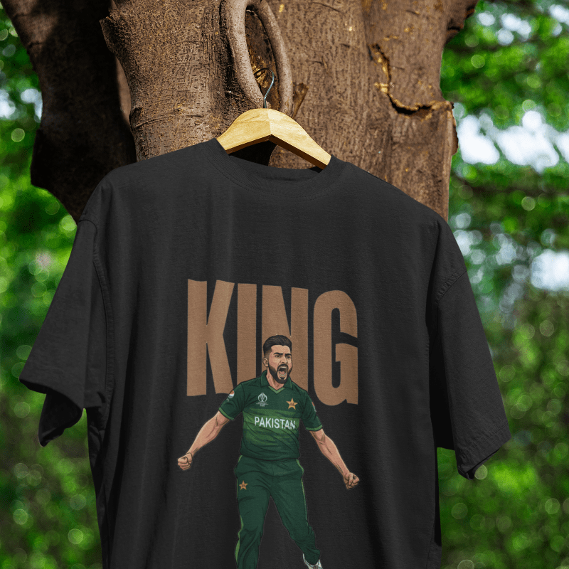 Muhammad Amir β Left Arm Magic Cricket Oversized T-Shirt