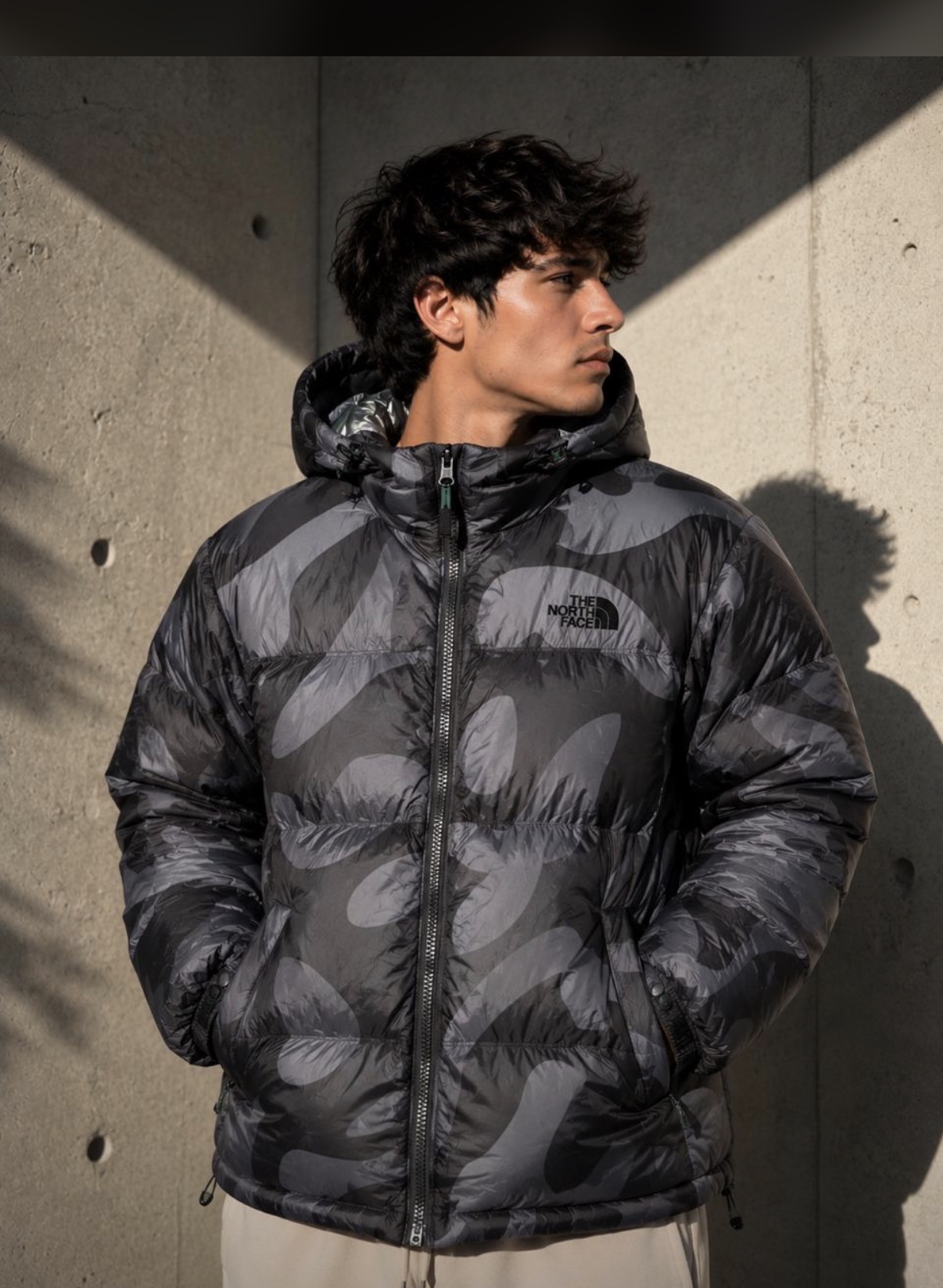 Chaqueta Puffer Estampada North Face