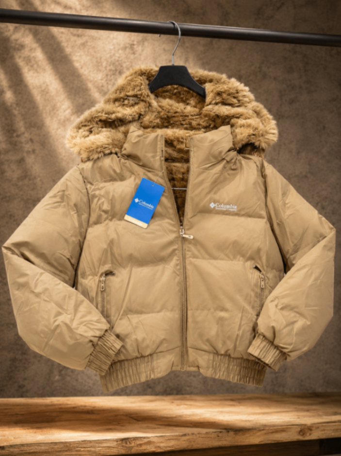 Chaqueta doble faz Puffer de Peluche