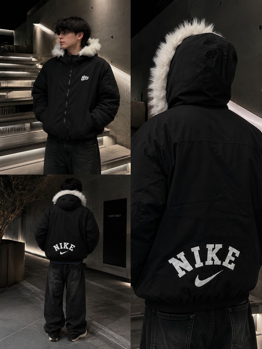 Chaqueta Nike Classic Style con Capucha de Pelo