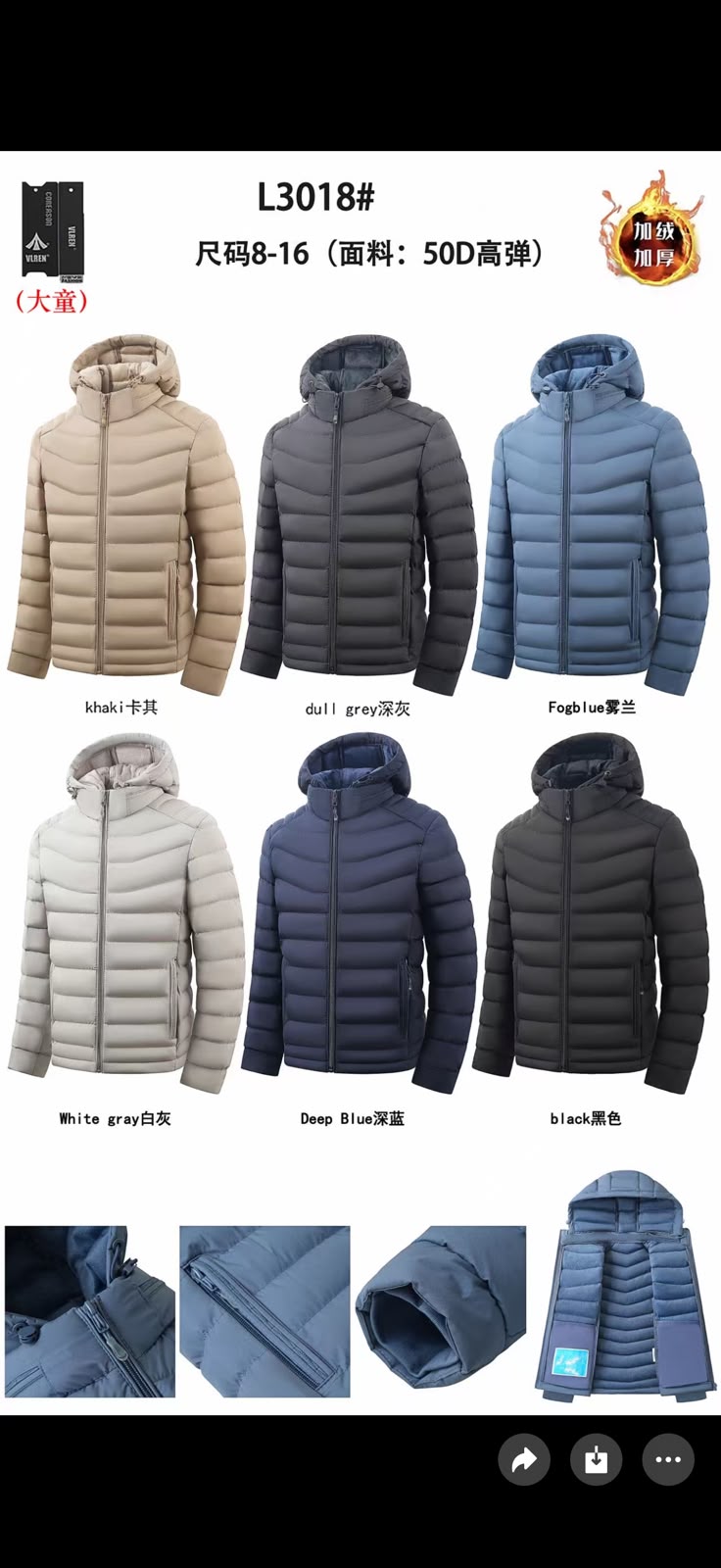 Chaqueta termosellada para Niño